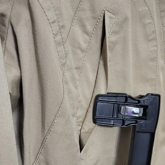 Style & Co Women's Tan Bejeweled Utility Jacket/Coat Size Large EUC - Picture 8 of 10